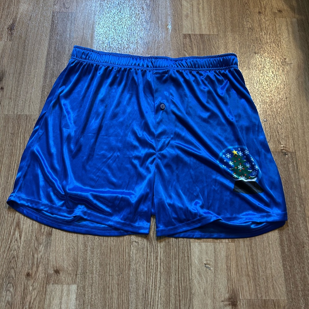 Royal Blue Satin Boxers